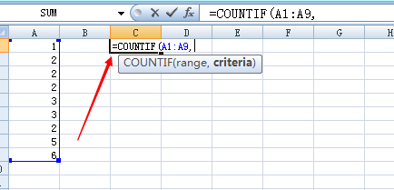Excel中如何使用COUNTIF函数统计内容重复出现次数